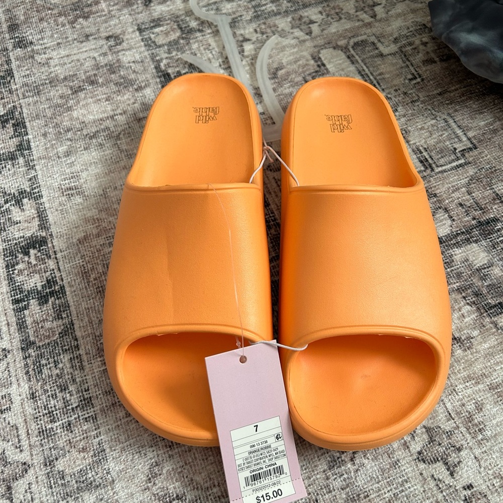 NWT Wild Fable Orange Slides